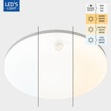 LED's light Ceiling lamp with motion sensor and twilight sensor - dimmable in 6 settings - IP54 - 30 cm