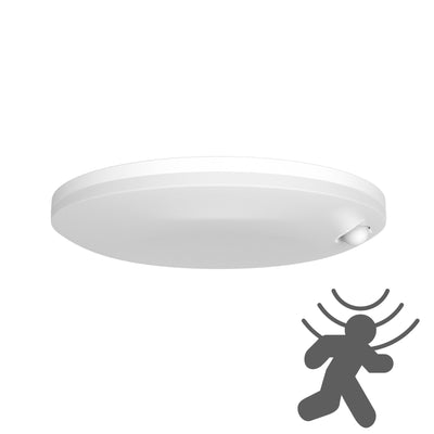 Plafonnier LED 1600 lumens - 18W - Blanc chaud 3000K - Capteur de mouvement - IP54 - Ø30cm