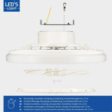 LED’s Light plafondventilator met verlichting 48 cm – Ventilatiesnelheid en bediening met afstandsbediening - Wit