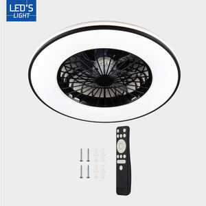 LED's Light Deckenventilator mit Beleuchtung Schwarz - 48,5 cm