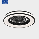 LED's Light Deckenventilator mit Beleuchtung Schwarz - 48,5 cm