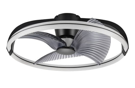 LED-Deckenventilator XL, 4300 Lumen, 40 W, extra warmweiß (2000 K) / kaltweiß (4000 K), Fernbedienung, 74 cm, schwarz