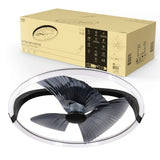 Plafondventilator met Verlichting - 74cm - Dimbaar - Afstandsbediening - Extra Warmwit en Koelwit - Zwart