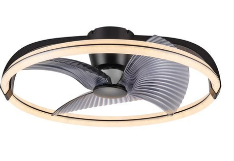 LED-Deckenventilator XL, 4300 Lumen, 40 W, extra warmweiß (2000 K) / kaltweiß (4000 K), Fernbedienung, 74 cm, schwarz