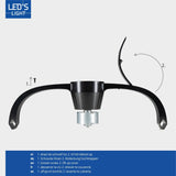 Plafondventilator met Verlichting - 74cm - Dimbaar - Afstandsbediening - Extra Warmwit en Koelwit - Zwart