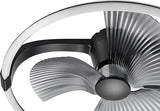Plafondventilator met Verlichting - 74cm - Dimbaar - Afstandsbediening - Extra Warmwit en Koelwit - Zwart
