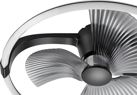 LED-Deckenventilator XL, 4300 Lumen, 40 W, extra warmweiß (2000 K) / kaltweiß (4000 K), Fernbedienung, 74 cm, schwarz