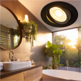 LED's Light PRO - 3er Pack - Downlight Einbaustrahler Ø 68mm - Schwenkbar - Spritzwassergeschützt - Dim to Warm - Schwarz 