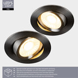 6 PACK - LED's Light PRO downlight inbouwspot Ø 68mm - Kantelbaar - Spatwaterdicht - Dim to Warm - RVS