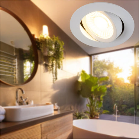 6 PACK - LED's Light PRO downlight inbouwspot Ø 68mm - Spatwaterdicht - Dimbaar - Universeel - Wit