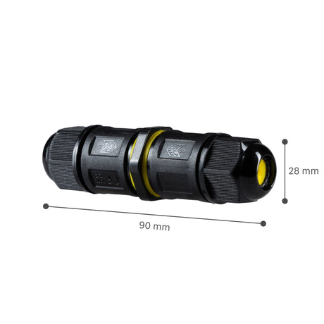 Waterdichte Kabelconnector IP68 - I-Connector 3P - Hefboomklem - Voor Kabels 4-11mm - Zwart