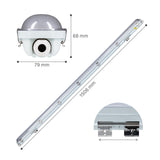 4 PACK - LED's Light PRO LED TL armatuur 150 cm - Met noodaccu - 4 lichtstanden - 47W