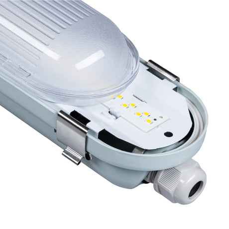 Feuchtigkeitsbeständige LED-Leuchte 150 cm – 7200 Lumen – 47 W – Kaltweiß 4000 K – Schutzart IP65 – Mit Notstromakku – 4 Lichtmodi – 4 Stück