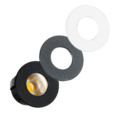 LED's Light PRO Mini-Einbaustrahler 3 cm - Für Vordächer, Veranden und abgehängte Decken - Dimmbar - 3 Farbbilder