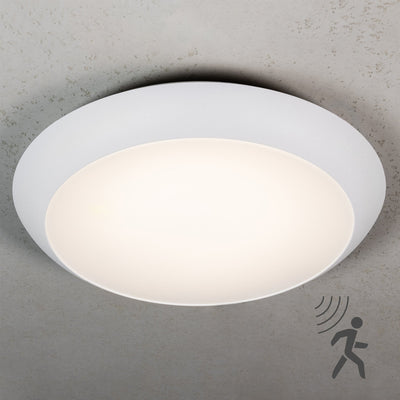 LED-Deckenleuchte, 2050 Lumen, 15 W, Warmweiß (3000 K), Kaltweiß (4000 K), Tageslichtweiß (6000 K), Sensor, Schutzart IP66, IK10, Ø 30 cm
