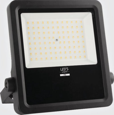 LED-Flutlicht, 12750 Lumen, 100 W, Warmweiß (3000 K), Kaltweiß (4000 K), Tageslichtweiß (5000 K), Schutzart IP65, Korrosionsschutzklasse IK08, Schutzart C4, 6 Helligkeitsstufen