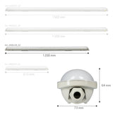2 PACK - LED's Light Pro LED TL armatuur compleet 120 cm - Waterdicht - 4640 lm