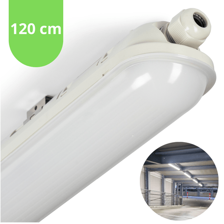 LED-Leuchte TL Fixture PRO, 4640 Lumen, 29 W, Kaltweiß (4000 K), 120 cm, Schutzart IP65 (wasserdicht), Stoßfestigkeit IK08, 5 Jahre Garantie, 2 Stück