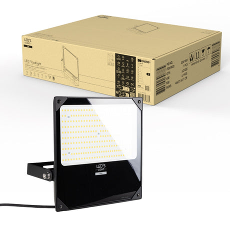 LED Schijnwerper 30300 lumen - 200W - Koelwit 4000K - IP66 Waterdicht - 3 Lichtstanden - Daglichtsensor