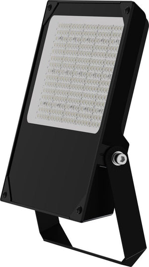 LED-Flutlicht, 26.500 Lumen, 200 W, einstellbare Farbtemperatur (3000 K, 4000 K, 5000 K), Leistungsregelung (120 W, 150 W, 200 W), Schutzart IP66 (wasserdicht), Stoßfestigkeit IK08, asymmetrisch