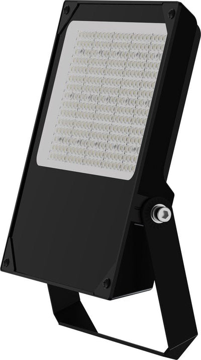 LED-Flutlicht, 26.500 Lumen, 200 W, einstellbare Farbtemperatur (3000 K, 4000 K, 5000 K), Leistungsregelung (120 W, 150 W, 200 W), Schutzart IP66 (wasserdicht), Stoßfestigkeit IK08, asymmetrisch