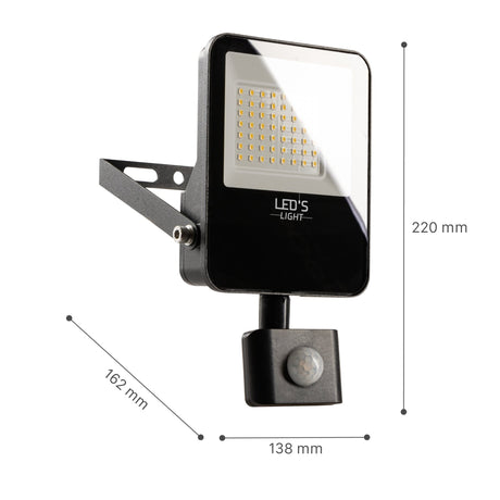 Projecteur LED’s Light avec capteur de mouvement 3600 - Étanche et inclinable - 30W