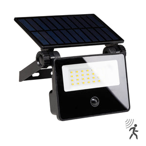 LED's Light Solar Floodlight with Motion Sensor - Fully Wireless Outdoor Lamp - Black
