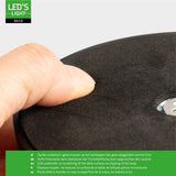 LED's Light Tischleuchte mit Akku - wiederaufladbar und kabellos - für drinnen und draußen - 3 Lichtfarben - Schwarz