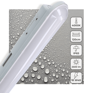 LED-Lichtleiste TL 120 cm – 2500 Lumen – IP65 wasserdicht – inklusive Leuchtstoffröhre – für den Innen- und Außenbereich