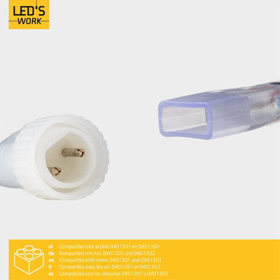 Juego de accesorios LED's Work para iluminación de obra con tira LED - Pieza de unión, adhesivo y tapas finales