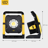 LED's Work 18V Acculamp Werklamp - Incl Adapters - LED Werklamp 5000lm – Klasse 3 • IP54 • IK08 • Dimbaar • Compatibel met Makita, Bosch, DeWalt & Metabo