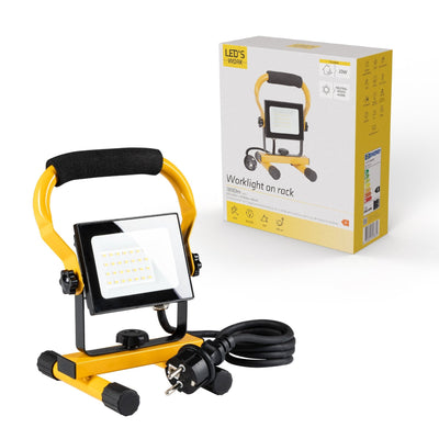 LED Werklamp 1800 lumen - 20W - Koelwit 4000K - IP65 Waterdicht - Verstelbare Beugel - Met Stekker