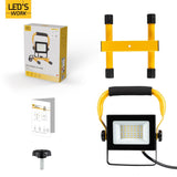 LED's Work 30W Bouwlamp 3100 - Verstelbare beugel - Waterdicht (IP65) - Zwart geel - koelwit 4000K