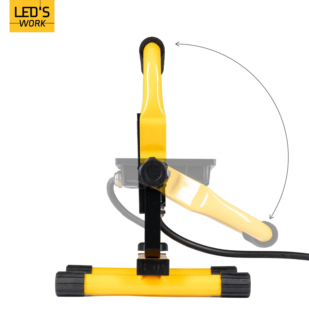 LED's Work 30W Bouwlamp 3100 - Verstelbare beugel - Waterdicht (IP65) - Zwart geel - koelwit 4000K