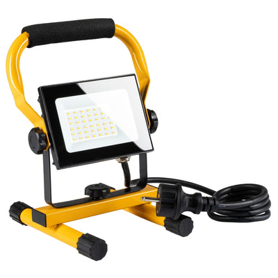 30-W-LED-Bauleuchte 3100 – Verstellbarer Bügel – Wasserdicht (IP65) – Schwarz/Gelb/Kaltweiß (4000 K)