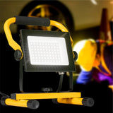 LED's Work 50W Bouwlamp Werklamp Bedraad 4200lm - Verstelbare beugel - Waterdicht (IP65) - Zwart geel