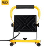 LED's Work 50W Bouwlamp Werklamp Bedraad 4200lm - Verstelbare beugel - Waterdicht (IP65) - Zwart geel