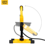 LED's Work 50W Bouwlamp Werklamp Bedraad 4200lm - Verstelbare beugel - Waterdicht (IP65) - Zwart geel