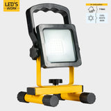 LED's Work draadloze LED Bouwlamp op accu 1200 - Oplaadbaar en kantelbaar - Zwart geel