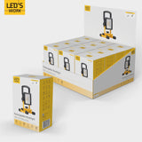 LED's Work draadloze LED Bouwlamp op accu 1200 - Oplaadbaar en kantelbaar - Zwart geel