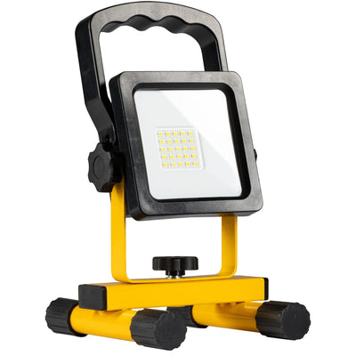 LED's Work Kabellose LED-Bauleuchte mit Akku 1200 – wiederaufladbar (USB-C) und neigbar – Schwarz Gelb