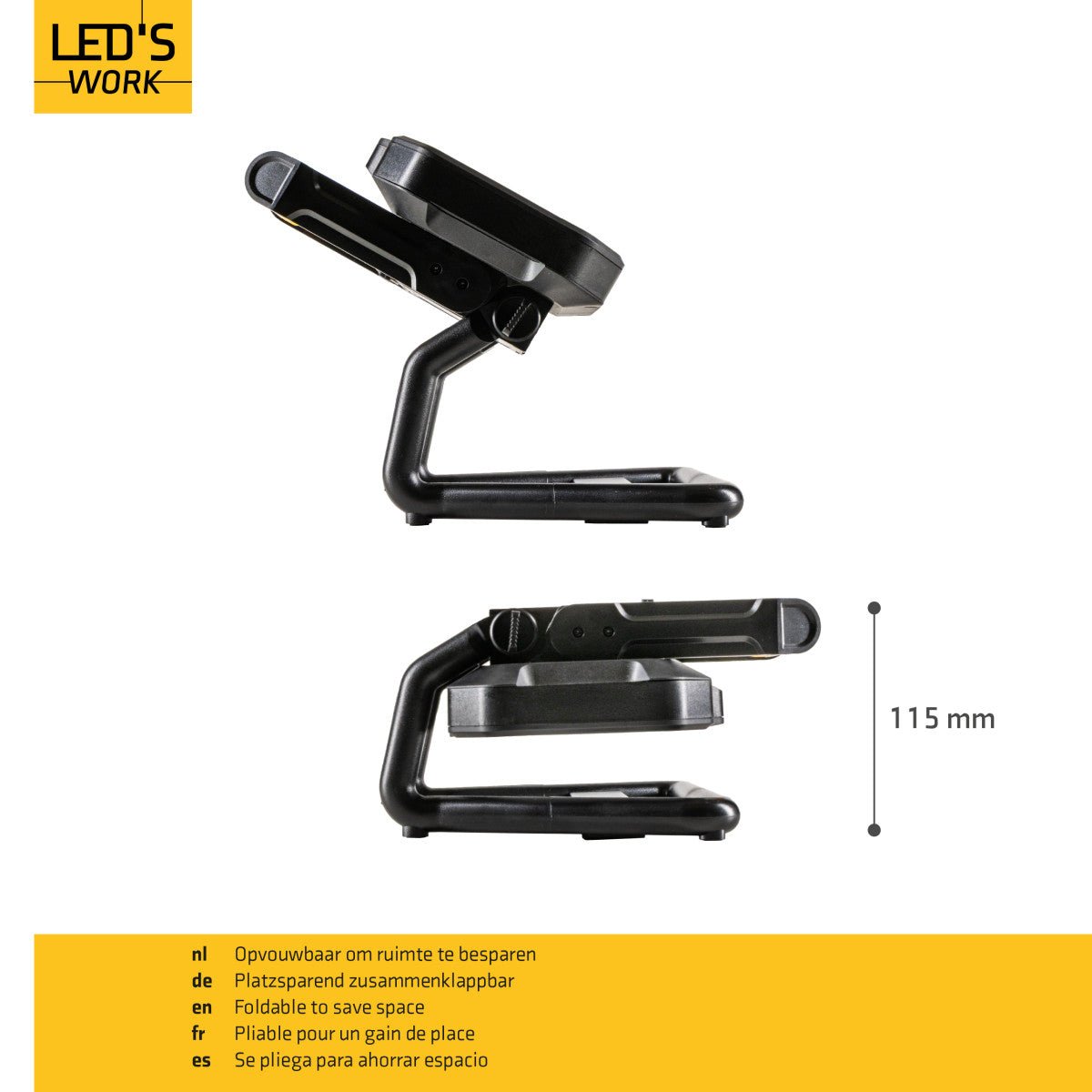 LED's Work LED Bouwlamp oplaadbaar 2000 - Werkt draadloos op accu - Stof- en waterdicht
