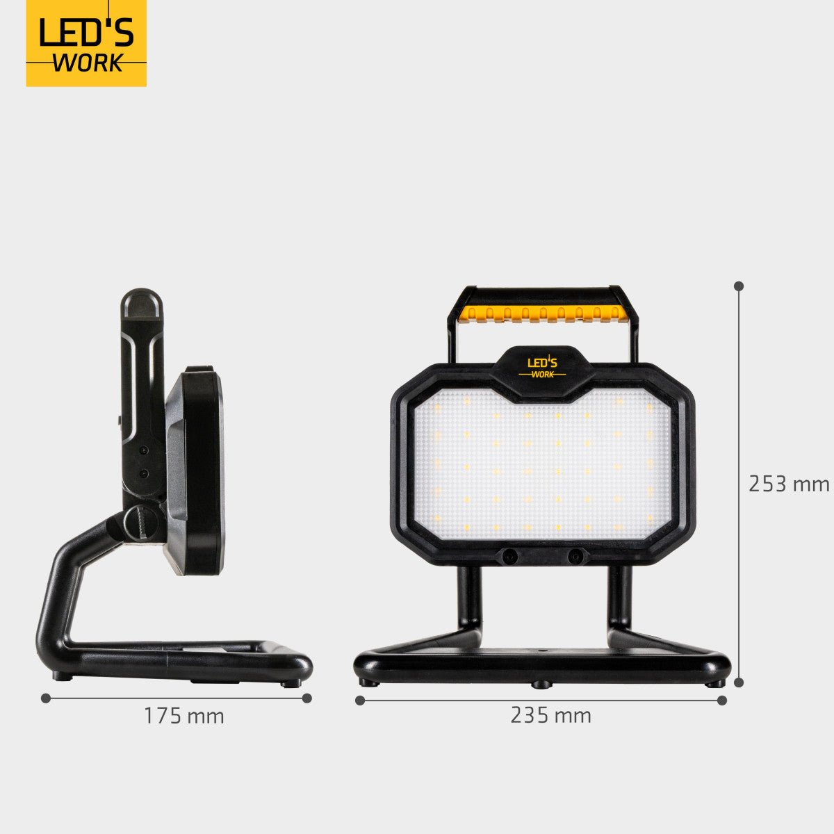 LED's Work LED Bouwlamp oplaadbaar 2000 - Werkt draadloos op accu - Stof- en waterdicht