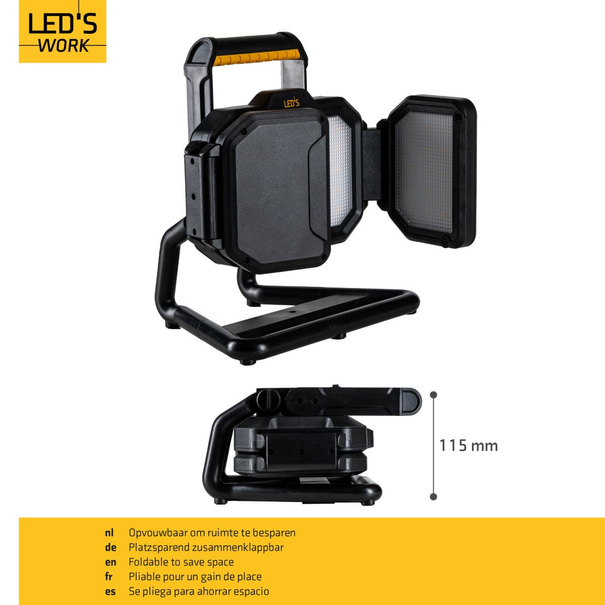 LED's Work LED Bouwlamp oplaadbaar 4000 - Werkt draadloos op accu - Stof- en waterdicht