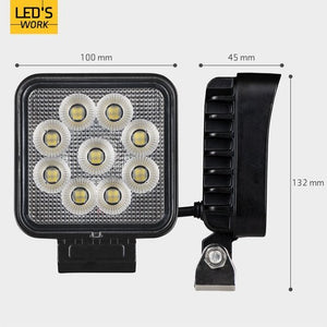 LED's Arbeitsscheinwerfer für Fahrzeuge - Geeignet für Traktor, LKW, Auto, Bus und Schiff - 26W