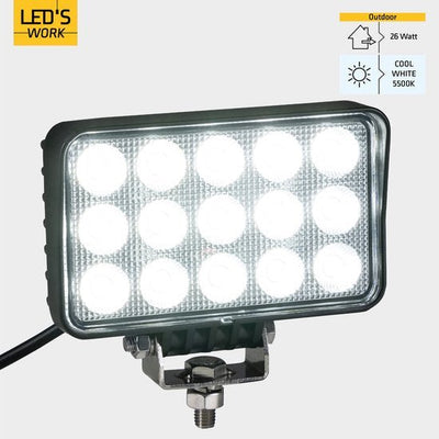 Proyector LED's Work para vehículos - Apto para tractor, camión, automóvil, autobús y barco - 45W