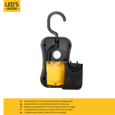 LED-Notfall-Handlampe, 150 Lumen, tageslichtweiß – Betrieb mit 3 AAA-Batterien (nicht im Lieferumfang enthalten) – Kompakt