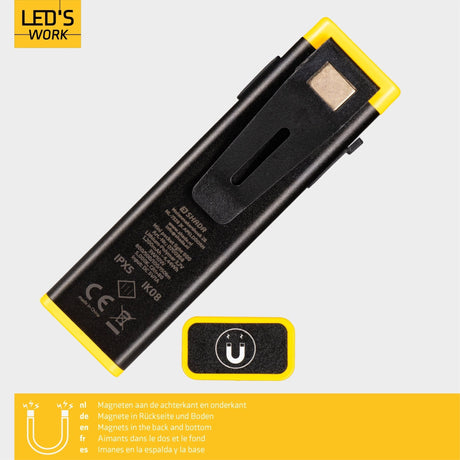 LED's Work – wiederaufladbare LED-Mini-Taschenlampe mit 3 Leuchtmodi (100, 500 und 700 Lumen)