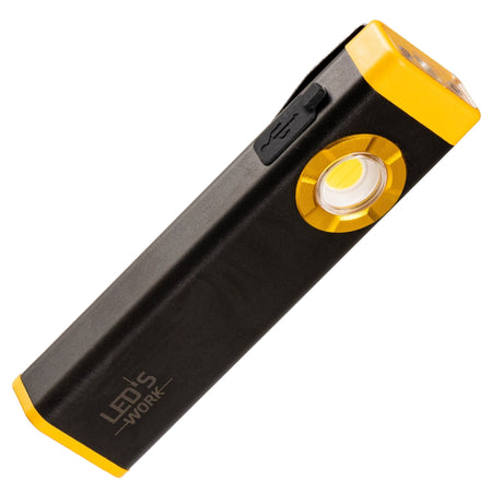 LED's Work – wiederaufladbare LED-Mini-Taschenlampe mit 3 Leuchtmodi (100, 500 und 700 Lumen)