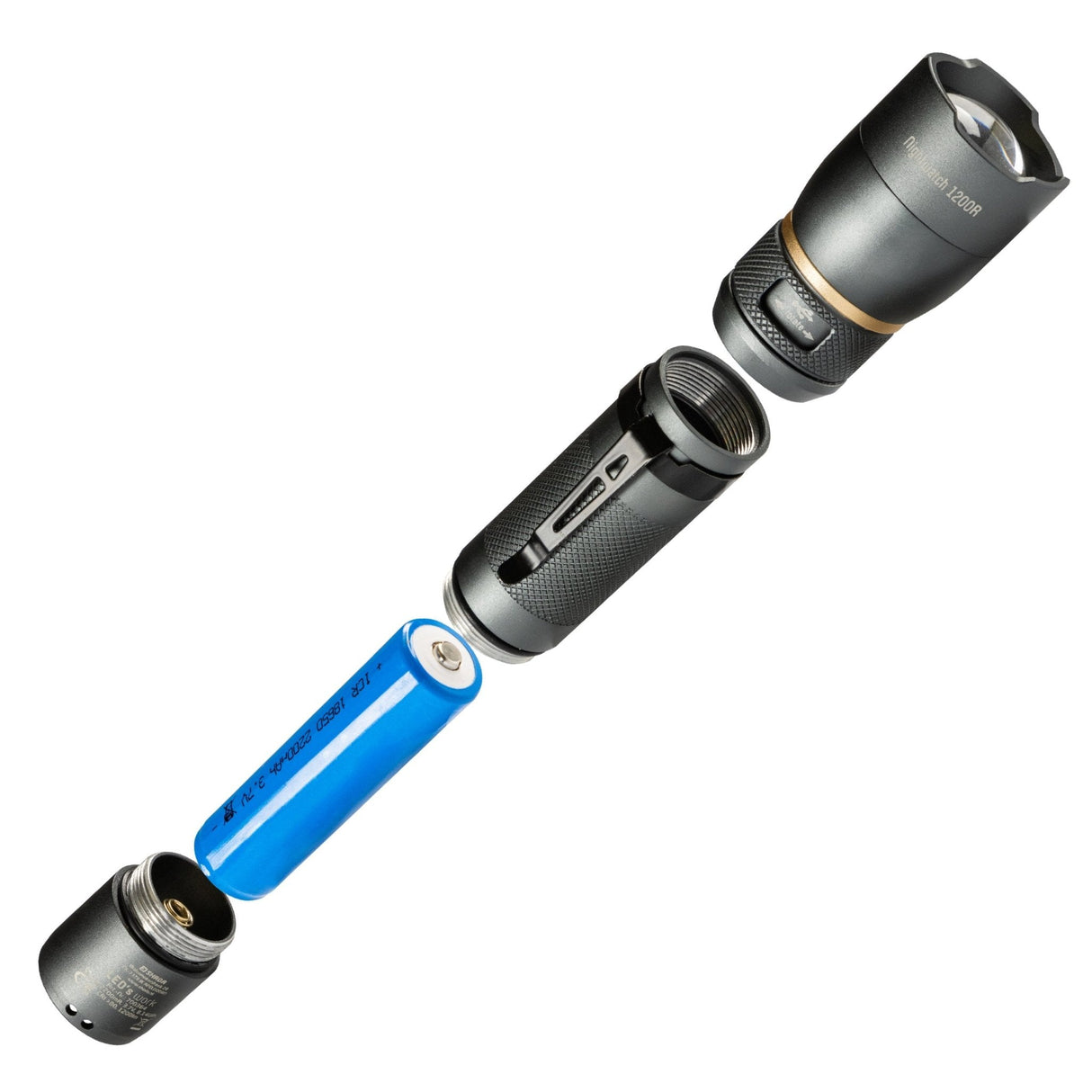 LED's Work Oplaadbare LED Zaklamp - 1200 Lumen - IPX7 Waterdicht - Met 3 lichtstanden